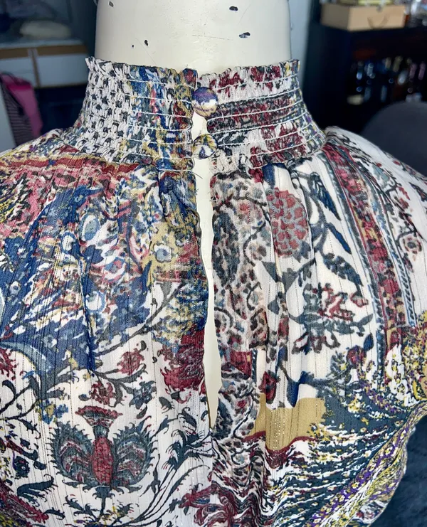 NWT MSK, Macy’s Slvlss Paisley Print Ruffle Dress, Sz M - Image 4