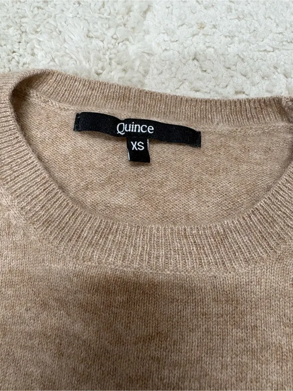 Quince Mongolian Cashmere Crewneck Sweater - Oatmeal - Image 6