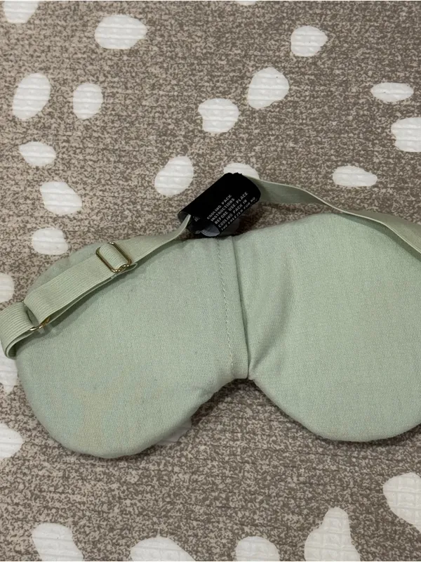 Free People x understated eye mask embroidered starry gold mint travel - Image 5