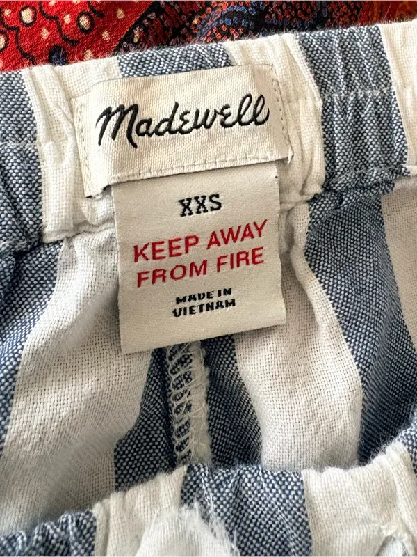 Madewell Pajama Bottoms XXS Striped Sleepwear Loungewear - Image 3