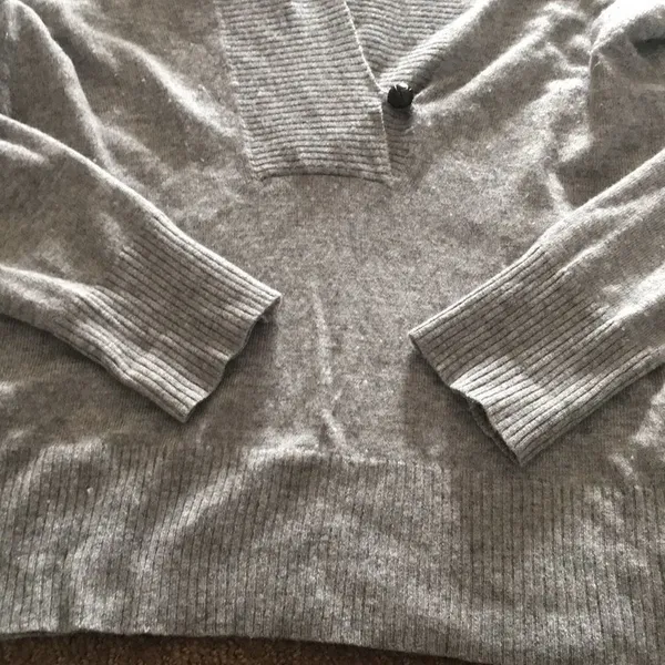 JCrew Hooded Grey Sweater Gray - Image 3