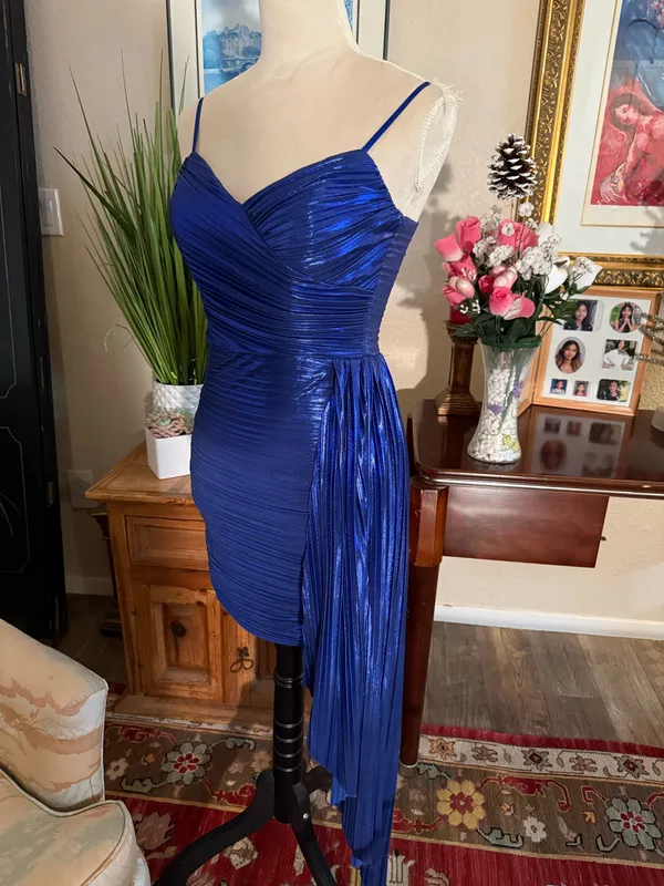 City Studios Dress Metallic Royal blue - Image 4
