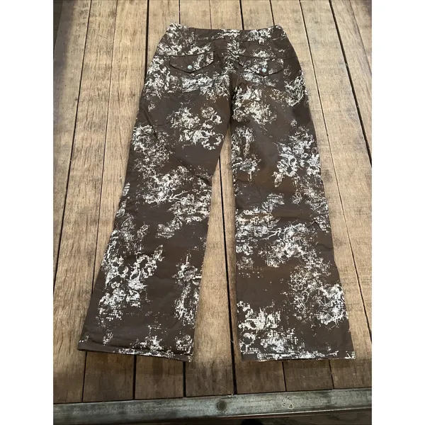 Nils Women's Insulated Ski Snowboard Pants Small Brown Snap Pockets - Image 7
