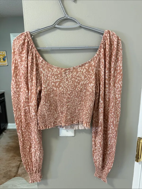Urban Outfitters Leopard Old Soul Smocked Top S - Image 6