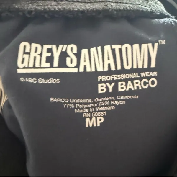 Grey’s Anatomy Women’s Scrubs Navy Blue Jogger Pants Size Medium Petite - Image 6