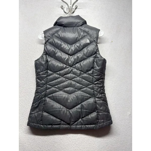 The North Face Aconcagua 550 GOOSE DOWN Puffer Vest Women's SMALL S Gray - Image 4
