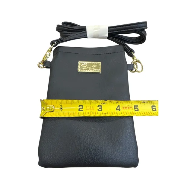 Betsey Johnson Luv Black faux leather \Crossbody Handbag SKU 8269 - Image 7