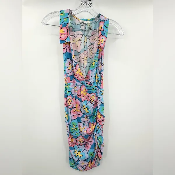 For Love‎ and Lemons Yasmin Blue Pink Mini Dress Size Medium - Image 2