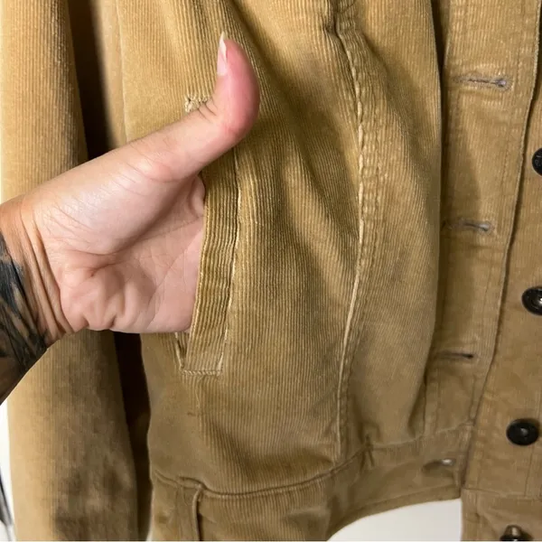 Baby Phat Y2k corduroy button up jacket tan size medium - Image 5