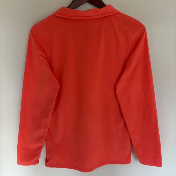 Cabelas Womens Fleece Pullover Quarter Zip Coral Orange L77SH262 Size M - Image 9