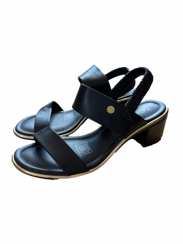 Beira Rio Black Women's Low Block Heel Sandals - Image 4
