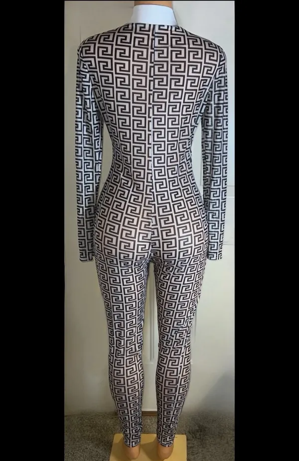 Mesh Jumpsuit Black Size L - Image 2