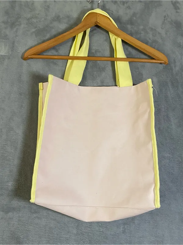 Marc Jacobs Fragrances‎ Pink and Yellow Canvas Tote Bag limited edition - Image 13
