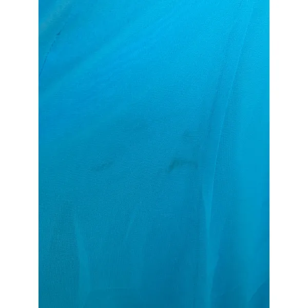 David’s Bridal Turquoise Chiffon Halter Maxi Dress Formal Evening Size‎ 2 - Image 6
