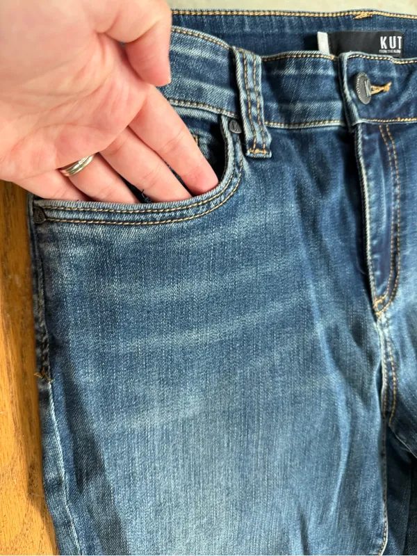KUT from the Kloth Womens Natalie Bootcut Jeans medium Wash Denim Size 10 - Image 4
