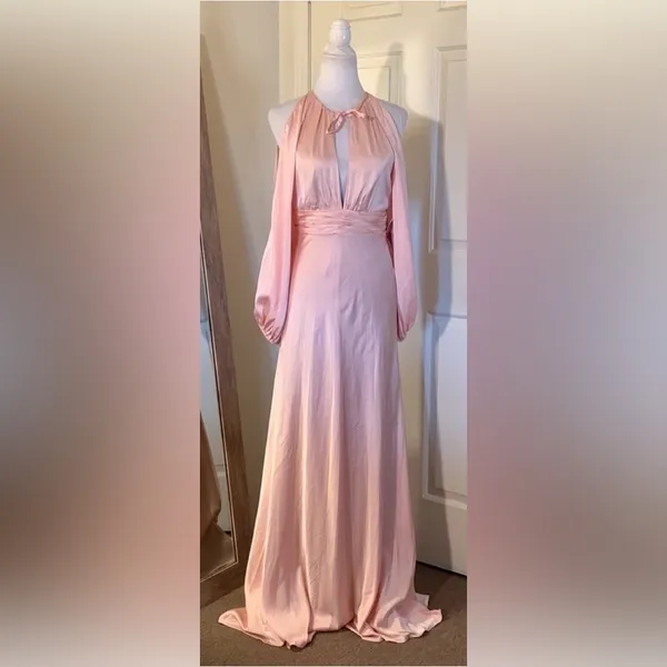 MAC DUGGAL Wedding Bridesmaid Formal Prom Long Flowy Romantic Gown • size 16 NWT - Image 3