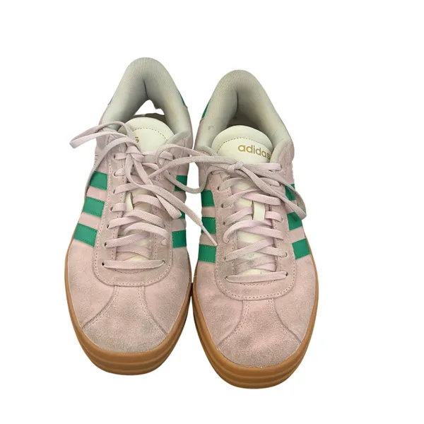 Adidas VL Court Bold Pink Green Platform Sneakers Suede Womens 9 - Image 3