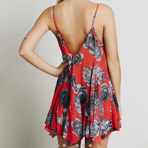 Free People X Alyson Hankerchief Slip Mini Dress - Image 2