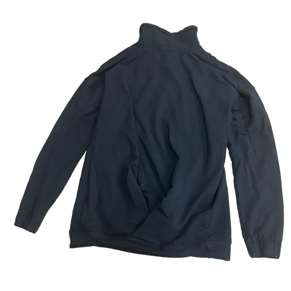 Lululemon Sweatshirt Womens Size 6 Navy‎ Cowl Neck Drawstring Athleisure Cozy - Image 2