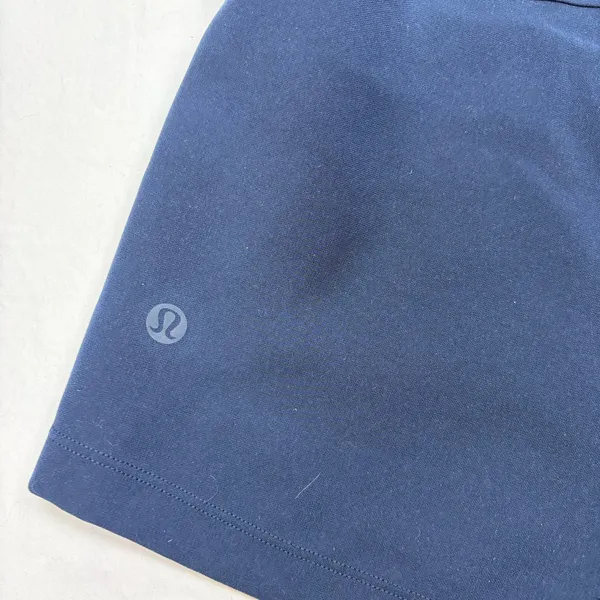 lululemon womens navy drawstring shorts. Size S athleisure workout, 2.5in inseam - Image 4