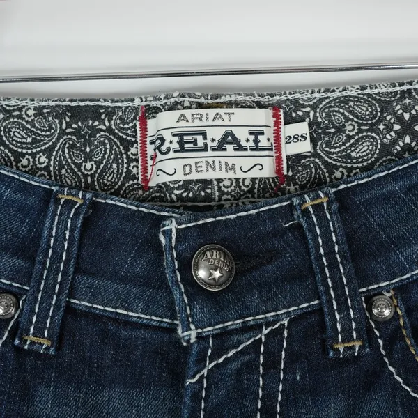 Ariat Jeans‎ Women's 28S Blue Real Denim Mid Rise Boot Western Rodeo Stretch - Image 3