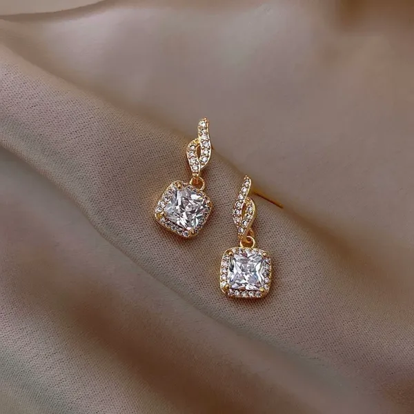 Elegant Luxury CZ Cubic Zirconia Dangle Drop Earrings for Women - Image 4