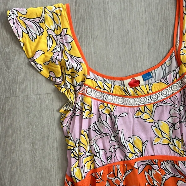 Farm Rio • Tia flutter sleeve floral blouse top - Image 5