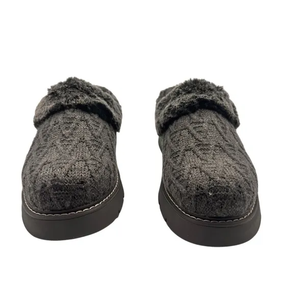 Skechers 10 Cozy Knit Memory Foam Platform Slipper Clogs With Faux Fur Trim - Image 8