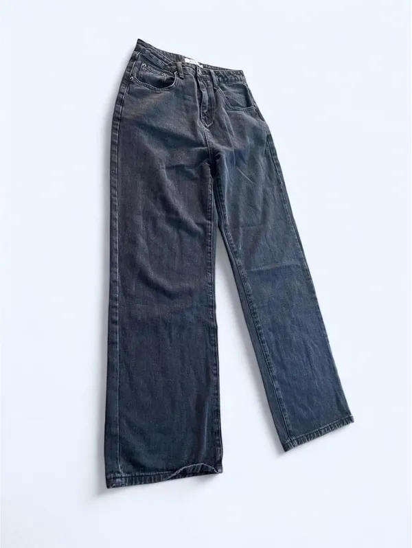 HD in Paris Y2K black wide leg jeans soft grunge baggy denim Size Small 🖤 - Image 2