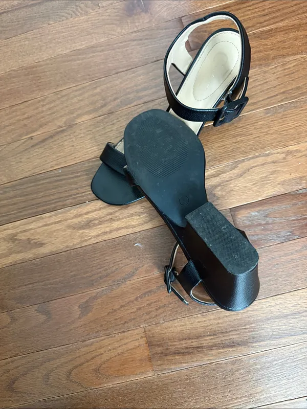 Moving Comfort Black Open-Toe Ankle-Strap Sandals - Image 6