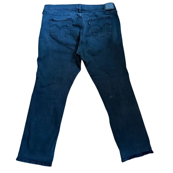 Levis Classic Straight‎ Leg Jeans Womens 20W M Black Denim Pants - Image 2