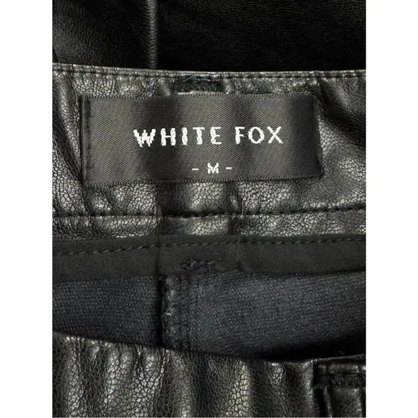 White Fox Hopeful For Today Faux Leather Pants Women’s Medium - Image 5