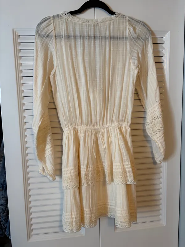 American Eagle Cream Dress Lace - Image 2