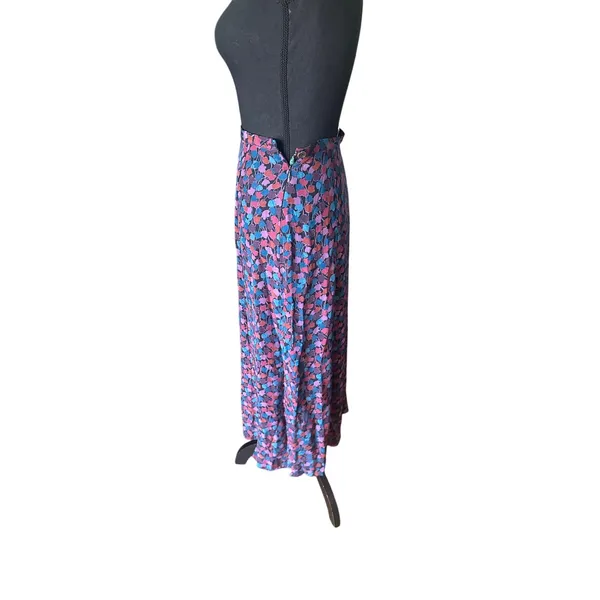 Laura Ashley Vintage Ditsy Tulip A-Line Maxi Skirt Cottagecore Boho - Image 4