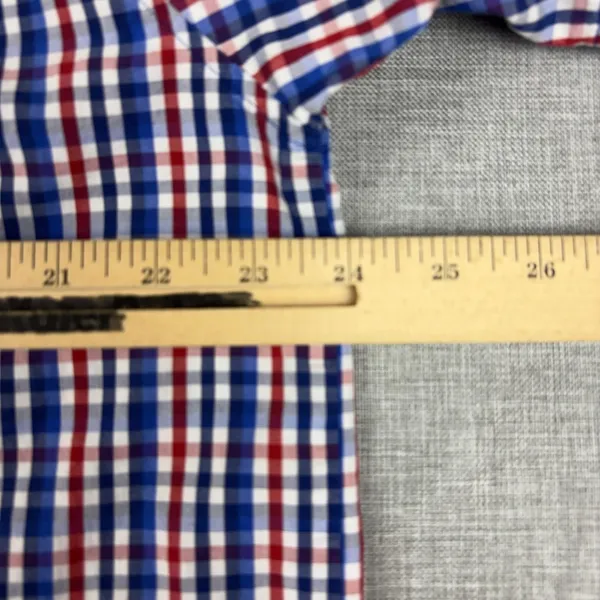 Polo Ralph Lauren Pajama Shirt Mens Large Red Blue Check Cotton Sleepwear - Image 8