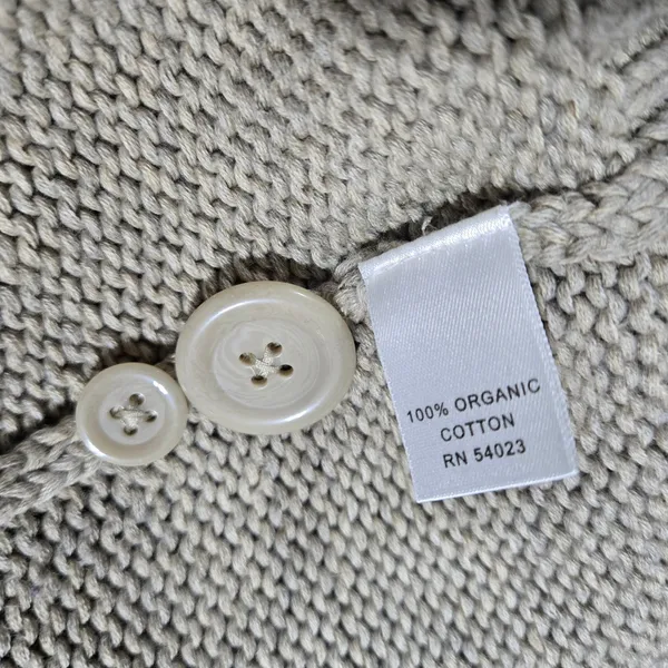 Banana Republic Womens Small Beige Organic‎ Cotton Belted Button Knit Cardigan - Image 6