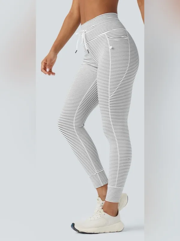 HALARA High Waist Full LengthYoga Legging w/Pockets Grey Medium NWT IN PKG - Image 2