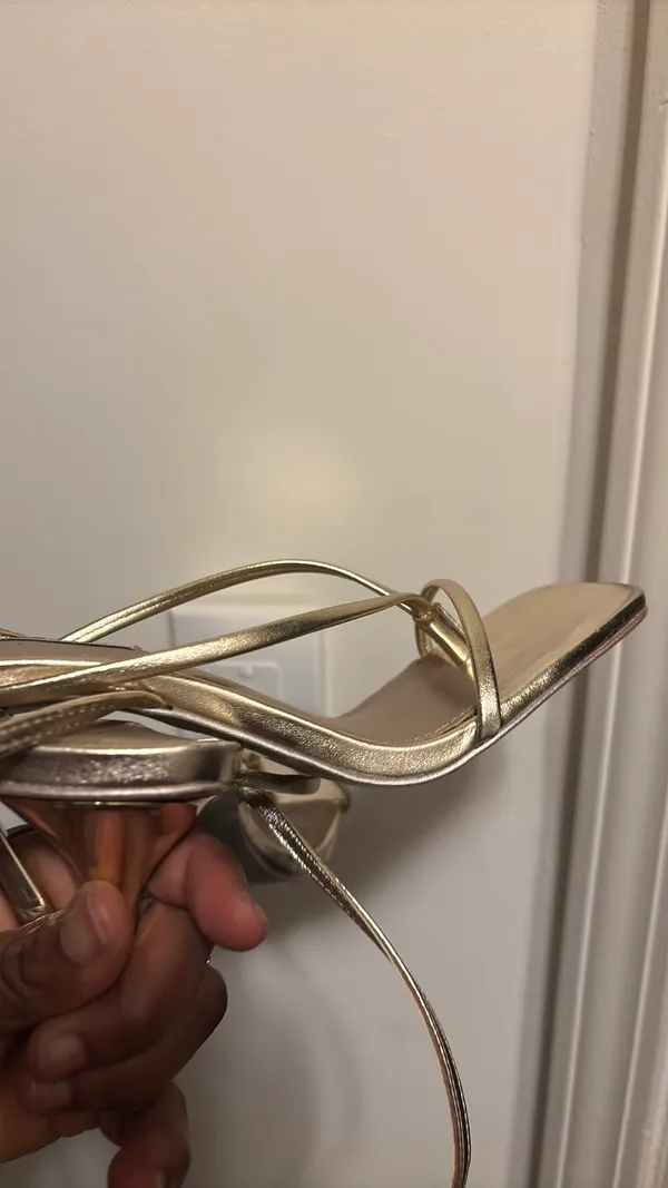 Sandals Steve Madden Gold Strappy Square Toe 👡 - Image 4