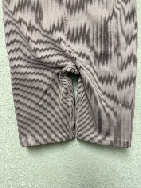 CALVIN KLEIN PERFORMANCE High-Rise Ribbed Bike Shorts - Dusty Pink Size Large - Image 4