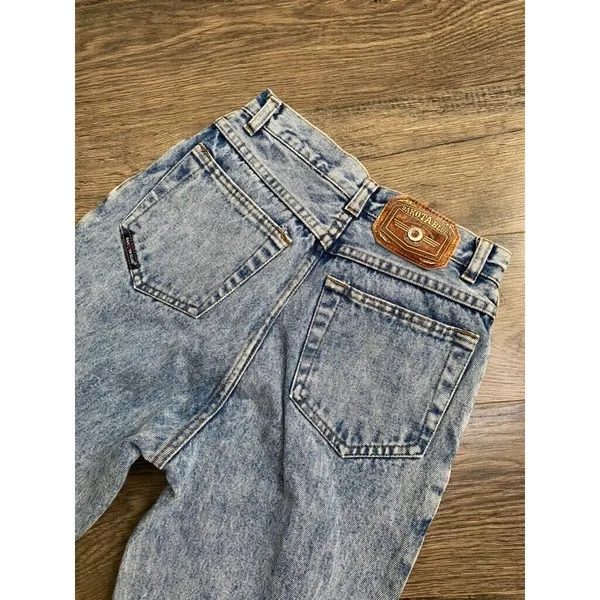 EUC Womens‎ Dakota Blue vintage high rise acidwash bow ankles jeans western SZ 7 - Image 10