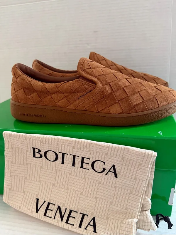 Bottega Veneta Sawyer Intrecciato suede slip-on sneakers Size EU 40 - Image 5