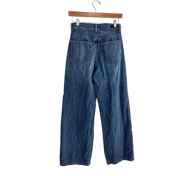 Le Jean Los Angeles Wide Leg Drawstring Jeans Size 25 Made in USA Denim - Image 2