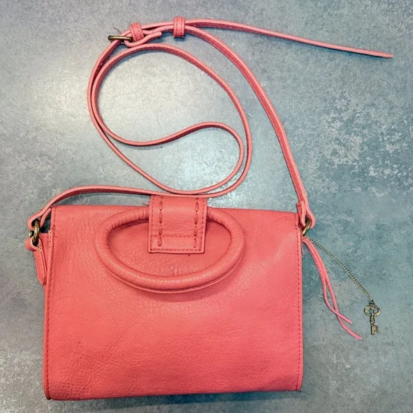 Universal Threads Ring Handle Envelope Convertible Crossbody | Coral Pink NWOT - Image 3