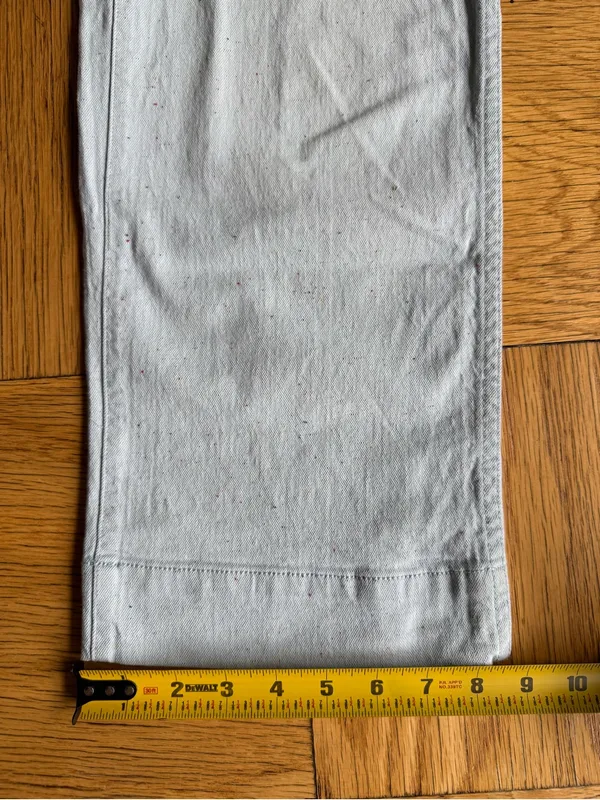 Madewell Emmett Cropped Wide Leg Pants, Light Blue Speckled Canvas, Sz 25, VGUC - Image 15