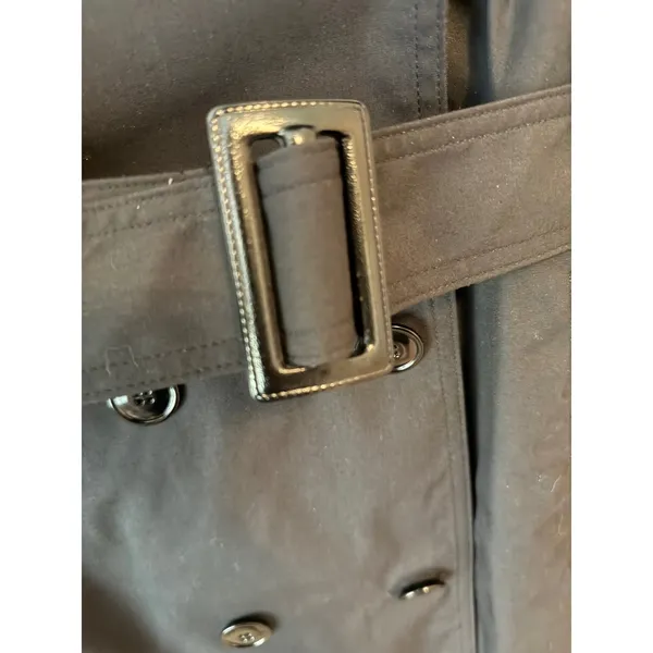 Black‎ Trench Coat Women 6L Military - Image 3