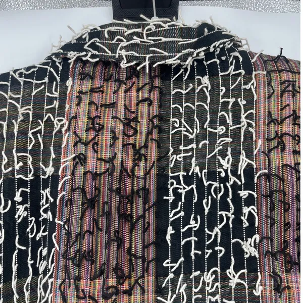 Silver Stream Textured Womens Shacket XL Artsy Lagenlook Boho Y2K Patchwork - Image 7