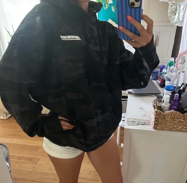 Camo hoodie Green Size L - Image 2