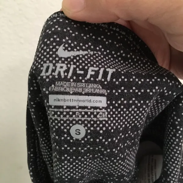 Nike Dry Fit dot print striped cropped leggings S‎ - Image 6