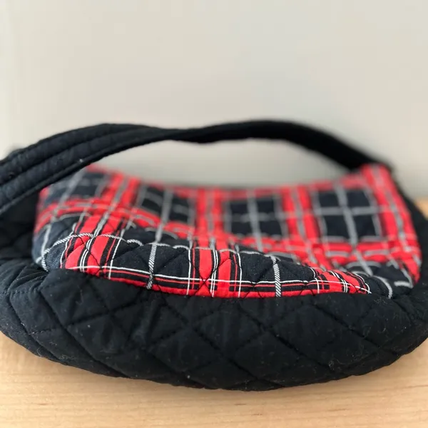 NC State University Wolfpack Plaid Purse Black Red - Image 4
