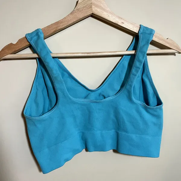 Women's XL aqua green sports bra nylon spandex athletic wear casual‎ summer - Image 2